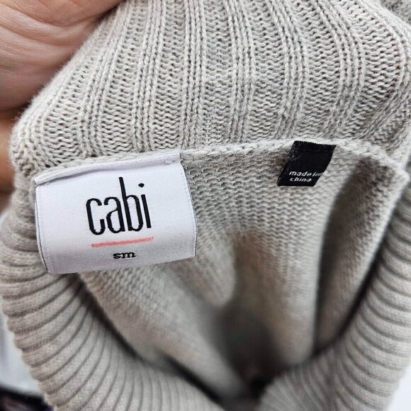 Cabi Cowl Neck Poncho Sweater Gray Women’s Size S Relaxed Fit Minimalist Fall - Picture 8 of 14